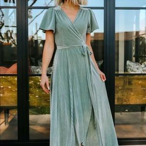 Baltic born Andi Ribbed Velvet Wrap Dress